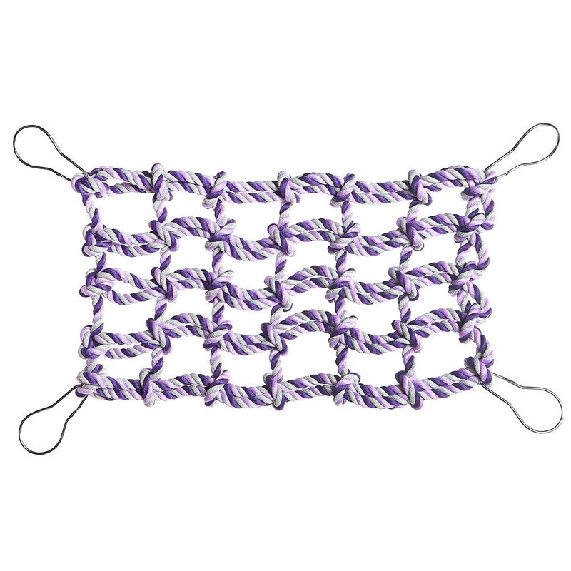 Niteangel Small Animal Activity Toy, Rat and Ferret Cotton Rope Nets (Purple) - Image 1